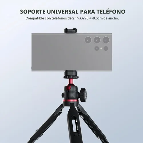 Vista 6 de NEEWER Versión de entrada Mini trípode para cámara, 360° pequeño soporte de escritorio portátil para DSLR, webcam, teléfono celular, soporte
