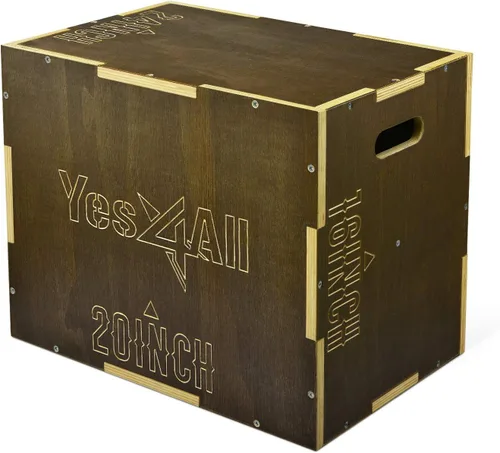 Vista 14 de Yes4All Plyo Box, 3-in-1 Wooden Box Jump for Home Gym, Lunges, Squats, Dips