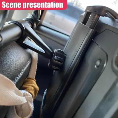 Vista 11 de Soporte para Reposacabezas de Automóvil, Universal Giratorio de 360 Grados para Tableta y Teléfono del Asiento Trasero, Soporte Ajustable
