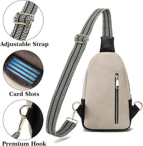 Vista 4 de INICAT Bolsos cruzados, riñoneras, monederos, bolsa de pecho para mujer