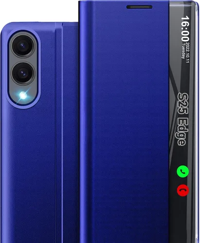 Vista 16 de Funda de teléfono para Samsung Galaxy A16 5G, Clear View Window Funda delgada de lujo para teléfono Galaxy A16 con soporte, funda protectora