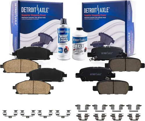 Vista 17 de Detroit Axle - Pastillas de freno para Dodge Ram 2500 3500 2003-2008, Ram 4000 2005-2008, 2004 2006 2007 Pastillas de freno de cerámica delanteras