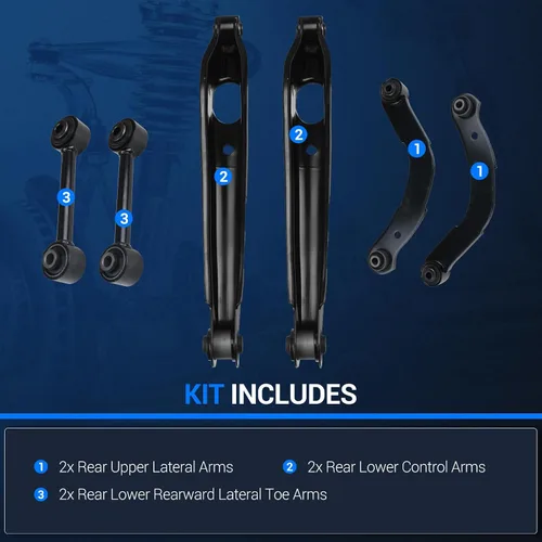 Vista 3 de Autoround Kit de Brazo de Control Trasero Compatible con Jeep Compass Patriot 2007-2017, Dodge Caliber 2007-2012, Suspensión 6 piezas - 2 Brazos