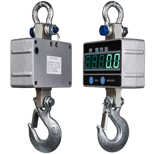 Vista 2 de Báscula colgante digital, báscula de grúa de 4,409.2 lbs/4400 libras, báscula industrial resistente, control remoto incluido, pantalla LED