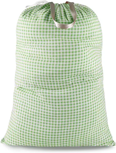 Vista 23 de Bolsa de lavandería extra grande con cordón y asa, bolsa de ropa sucia de viaje resistente para lavandería y hogar, forro duradero para cesta