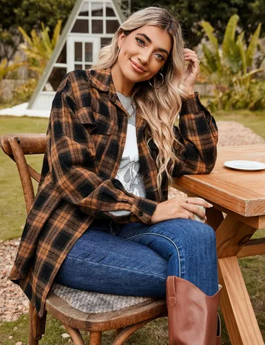 Vista 4 de Blooming Jelly Camisas de franela con botones para mujer, de manga larga, con cuello de solapas, blusa para negocios o uso informal, para trabajo