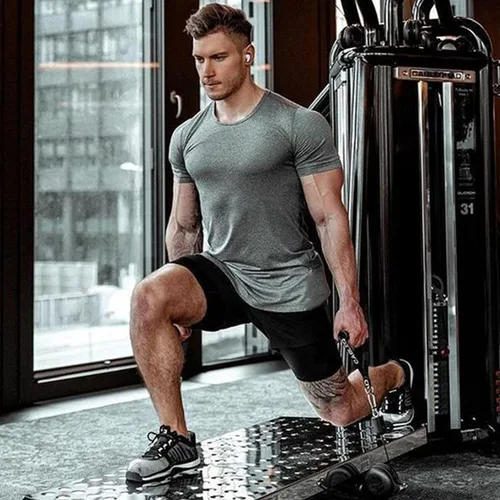 Vista 2 de COOFANDY Paquete de 3 camisetas de entrenamiento para hombre, manga corta, gimnasio, culturismo, muscular, capa base, camisetas de fitness