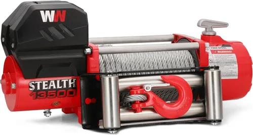 Vista 2 de Stealth Winches Cabrestante para Camión de 13500lb 12V Cabrestante Eléctrico con 2 Controles Remotos Inalámbricos y Cuerda de Acero, Perfecto