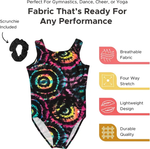 Vista 30 de Destira Premium Closed Back Gymnastics Leotards for Girls - Snug Performance Fit (Size Up for Comfort), GIRLS/CHILD Sizes