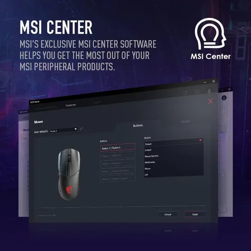 Vista 6 de MSI Vigor GK71 Sonic Blue EE.UU. Teclado mecánico RGB para juegos Sonic Blue Switch