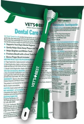 Vista 10 de Vet's Best Gel de pasta dental enzimática para perros, hecha en Estados Unidos.