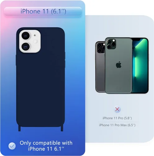 Vista 33 de Funda compatible con iPhone 8 Plus, iPhone 7 Plus/6 Plus/6S Plus con cordón, funda cruzada para iPhone con correa ajustable de silicona para iPhone