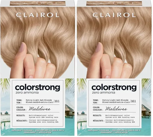 Vista 23 de Clairol ColorStrong - Tinte permanente para el cabello, sin amoníaco, rubio 9.1 rubio ceniza claro