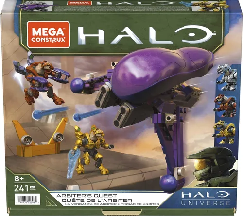Vista 6 de Mattel Mega Halo Arbiter's Quest Banshee Vehículo - Set de construcción Halo Infinite, juguetes de construcción para niños
