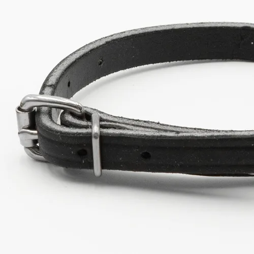 Vista 2 de Leerburg 's Amish Soft Latigo - Collar para cachorros de piel de 1/2 pulgada de ancho