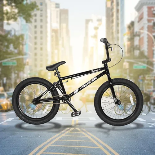 Vista 6 de Tracer Edge Freestyle - Bicicleta BMX para hombre y mujer, para principiantes y avanzados, marco de acero para adultos, ruedas de 20 pulgadas