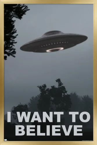 Vista 17 de Trends International Póster de pared con texto en inglés "I Want To Believe