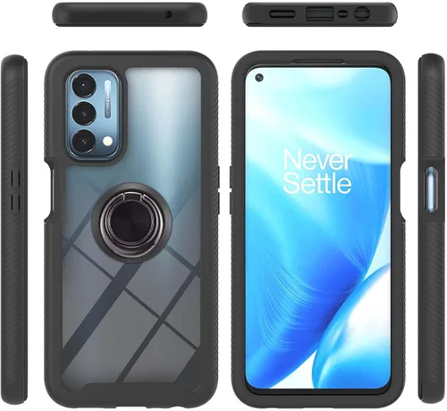 Vista 42 de Funda compatible con Xiaomi Poco X3 NFC, compatible con Xiaomi Poco X3 Pro/Poco X3 Ring Stand 3 en 1, color negro
