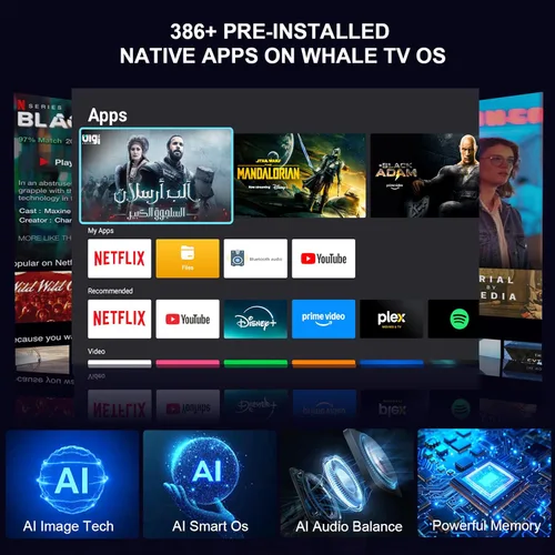 Vista 3 de Proyector para exteriores con WiFi y Bluetooth, brillo 3000, proyector inteligente portátil con aplicaciones oficiales con licencia y enfoque