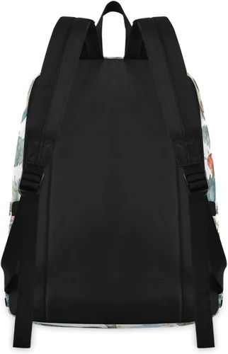 Vista 5 de Gnome by Libridal - Mochila impermeable con respaldo trasero, para niñas con lonchera, Gnomos en invierno