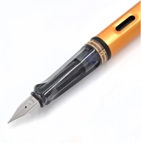 Vista 3 de LAMY AL-Star L027EF - Pluma estilográfica de bronce con punta extrafina con tinta azul