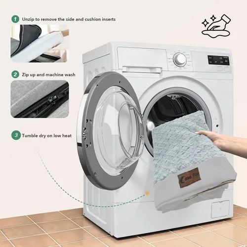 Vista 56 de Camas ortopédicas para perros grandes, cama de espuma viscoelástica impermeable para mascotas grandes con lados 89x56 cm, sofá para perros grandes
