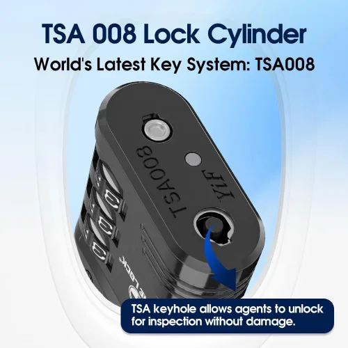 Vista 3 de Cerradura de equipaje aprobada por la TSA SURE LOCK Negro