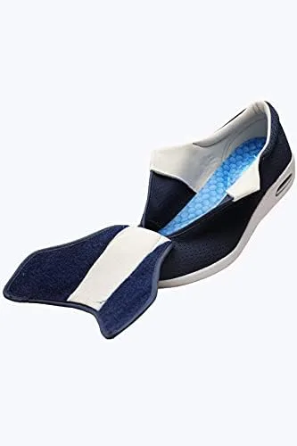 Vista 4 de youyun Zapatos para diabéticos para hombres mayores, anchos para hombres, zapatos para caminar, zapatos de cierre ajustable, transpirables, ligeros