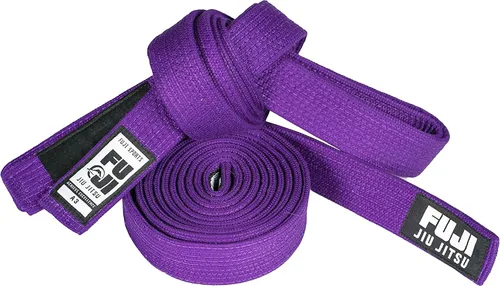 Vista 7 de Fuji Cinturón BJJ de tejido de perlas prémium Negro