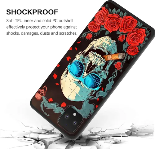 Vista 387 de Funda delgada para Google Pixel 4 XL, funda delgada de silicona de TPU suave a prueba de golpes para Google Pixel 4 XL, astronauta Galaxy