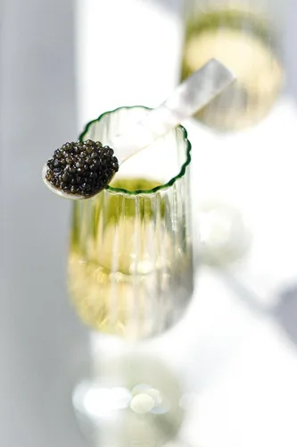 Vista 8 de Caviar Osetra Premium – Huevas de esturión ruso ámbar con sabor cremoso a nuez (1 onza (0.99 oz))