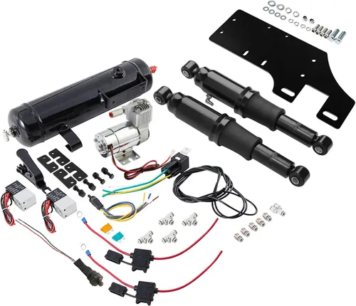 Vista 7 de SLMOTO Suspensión Neumática Trasera Tanque de Aire Soporte Central Eléctrico Compatible con Harley Touring Road King Road Glide Street Glide Electra