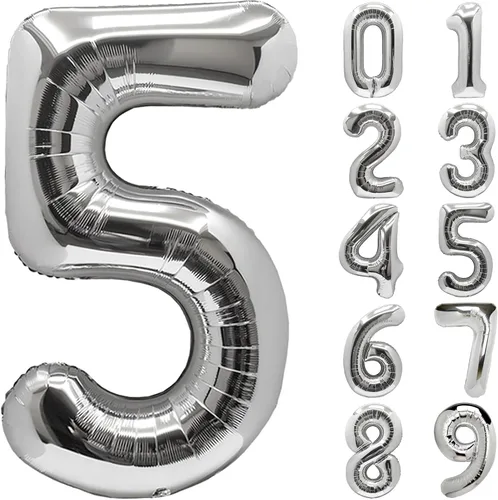 Vista 63 de Globos gigantes de números negros de 40 pulgadas, globos de aluminio de Mylar con helio para cumpleaños, globo número 0 para decoración de fiestas