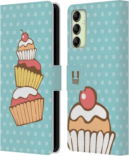 Vista 223 de Head Case Designs Assortment Cupcakes Happiness Leather Wallet Case Compatible with Samsung Galaxy A07 4G Surtido
