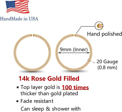 Vista 117 de Small Gold or Sterling Silver Huggie Hoop Earrings for Women Cartilage Nose Helix Tragus