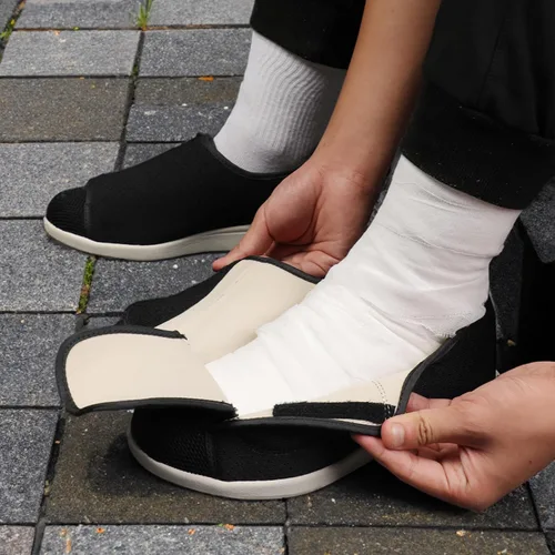 Vista 6 de youyun Zapatos ortopédicos para mujer, zapatos deportivos de ajuste ancho para diabéticos, fascitis plantar y pies hinchados, ligeros, cómodos