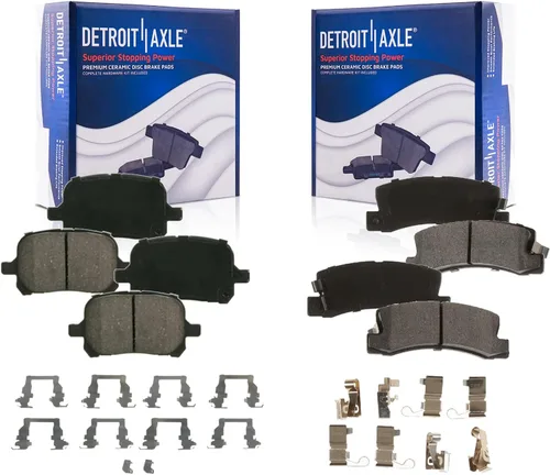 Vista 54 de Detroit Axle - Pastillas de Freno Delantero Izquierdo Reemplazo de Pinza de Disco para Dodge Ram 1500 Dakota Mitsubishi Raider - Juego de 3 piezas