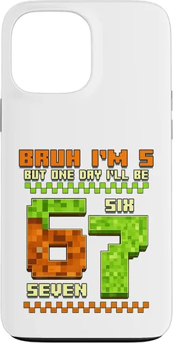Vista 24 de Bruh I'm 5 But One-Day I'll Be 67 Retro 5th Birthday Kids Case for iPhone 17