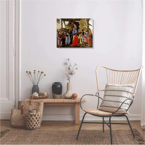 Vista 4 de A&T ARTWORK Adoración de los Reyes Magos por Sandro Botticelli The World Classic Art Reproductions, impresiones en lienzo giclée arte de pared