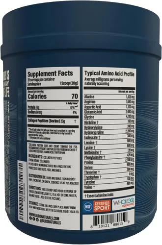 Vista 5 de BUBS Naturals Péptidos de colágeno en polvo, colágeno para mujeres y hombres, péptidos hidrolizados, sin sabor, obtenido de ganado alimentado
