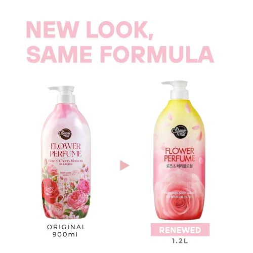 Vista 2 de SHOWERMATE Gel de baño Flower Perfume 40.57 fl oz / 1.2 L (rosa - rosa y flor de cerezo)