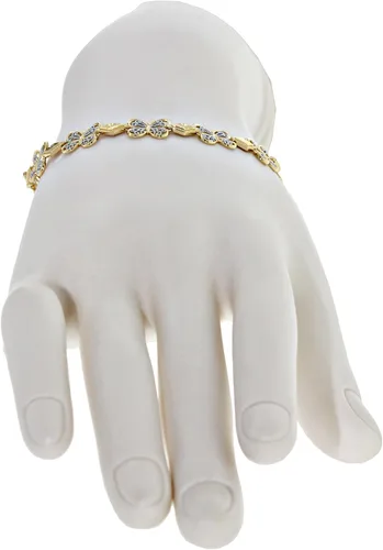 Vista 2 de Charm America - Pulsera mariposa de oro - Oro macizo de 10 quilates, Oro amarillo, Circonita cúbica