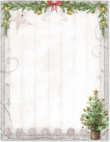 Vista 13 de Current - Papelería navideña de campanas plateadas, para cartas de Navidad o notas escritas a mano, 25 hojas, 8½ x 11 pulgadas, compatible con Bells