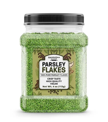 Vista 2 de Unpretentious Copos de perejil, albahaca molida y hojuelas de hoja de orégano, varios tamaños, sabores salados, cocina