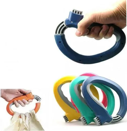 Vista 5 de 1 unid conveniente un viaje agarre compras bolsa de comestibles apretones titular mango portador herramienta D forma para ir de compras