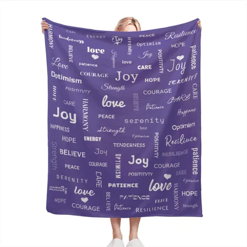 Vista 41 de Manta curativa, manta de regalo para mujeres y hombres, cálido regalo inspirador, manta de forro polar suave con energía positiva, comodidad, amor