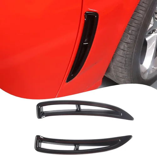 Vista 8 de Lcojicep Rejilla de ventilación lateral trasera para coche compatible con Chevrolet Corvette C6 2005-2013, rejilla de ventilación lateral para ABS