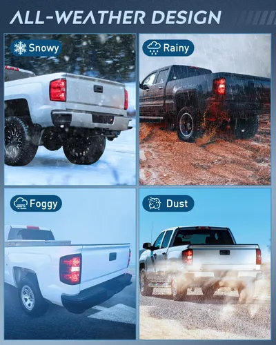 Vista 8 de Ensamble de luz trasera Nilight Compatible con Chevy Silverado 1500 2014 2015 2016 2017 2018 2019, 2500 HD 3500 HD, GMC Sierra 3500HD 2015-2019, Par