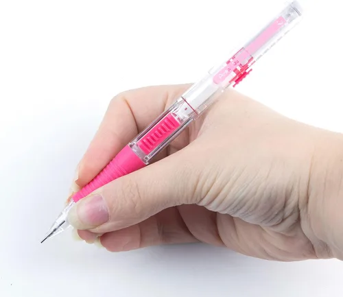 Vista 8 de Lápiz mecánico Pentel QUICK CLICK (0.7mm), cañón rosa, caja de 12 lápices (PD217P)