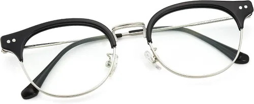 Vista 7 de Cyxus Cat Eye 99% Blue Light Blocking Glasses for Women, TR90 and Metal Retro Round Frame Computer Use Eyeglasses 8019